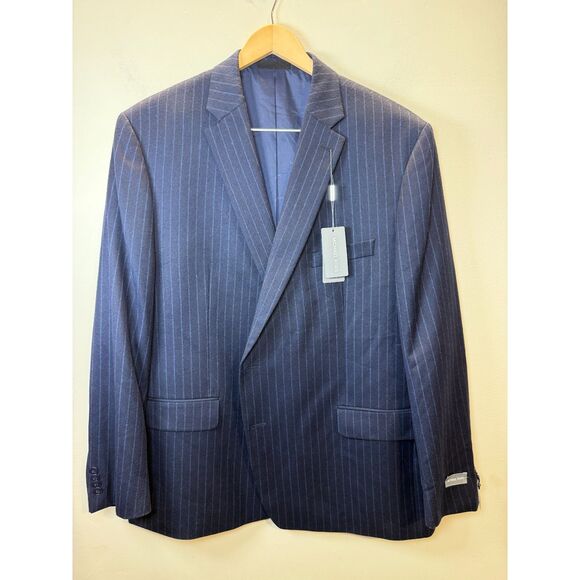 Michael Kors Kidwell Suit Jacket Men's Size 50R Navy Wool Pinstripe Classic Fit